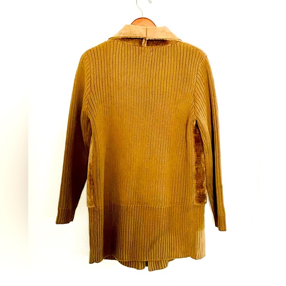 CENY Womens Faux Fur Knit Cardigan - Picture 3 of 8